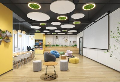 现代休息区3D模型下载